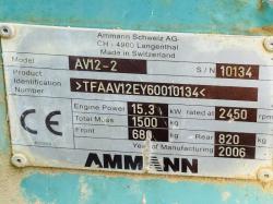 AMMANN AV12-2 DOUBLE DRUM ROLLER*TURNS OVER DIESEL ISSUES*VIDEO*