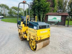 BOMAG BW80 ADH DOUBLE DRUM ROLLER C/W ROLE BAR *VIDEO*