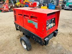 15KVA TOWABLE GENERATOR*C/W 3 CYLINDER KUBOTA ENGINE*VIDEO*