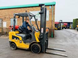 CATERPILLAR GP20NT FORKLIFT*YEAR 2015*C/W PALLET TINES*VIDEO*