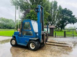 CATERPILLAR V140 DIESEL FORKLIFT C/W 2 STAGE MAST *VIDEO*