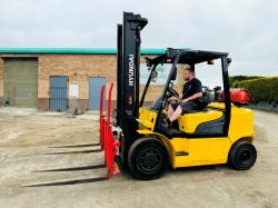 HYUNDAI 35L-7A FORKLIFT*C/W FORK POSITIONER*YEAR 2016*VIDEO*