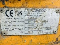 JCB 8014CTS EXCAVATOR*C/W DOUBLE AXLE PLANT TRAILER*YEAR 2010*VIDEO*