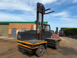 LANSING LINDE S50 SIDE LOADING FORKLIFT*C/W PALLET TINES*VIDEO*