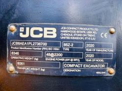 JCB 85Z-2 TRACKED EXCAVATOR*YEAR 2020*C/W 2 BUCKETS*VIDEO*