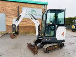 BOBCAT E17 EXCAVATOR*1503 HOURS*YEAR 2019*C/W BUCKET*VIDEO*