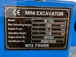 WTS ME1300 SKIDSTEER LOADER*JOYSTICK CONTROLS*YEAR 2026*VIDEO*