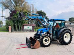 NEW HOLLAND TN75D 4WD TRACTOR *2837 HOURS*C/W LOADER, BUCKET, TINES*VIDEO*