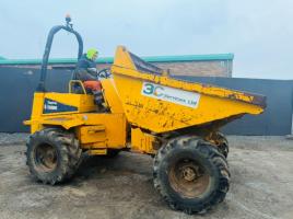 THWAITES 6 TONNE STRAIGHT TIP DUMPER*C/W SAFETY FRAME*VIDEO*