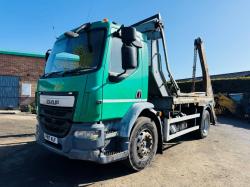 DAF LF220FA RIGID SKIP LORRY*C/W PULL OVER NET*YEAR 2017*VIDEO*
