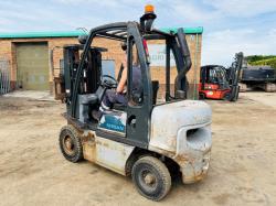 NISSAN FD02A25Q FORKLIFT*C/W PALLET TINES*VIDEO*