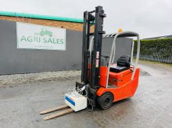 BT C3E150R ELECTRIC FORKLIFT*C/W PALLET TINES*NEEDS CHARGING*VIDEO*