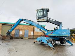 FUCHS MHL 320 HIGH RISE SCRAP HANDLER*C/W ROTATING SCRAP GRAB*VIDEO*