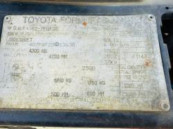 TOYOTA 42-7FGF25 CONTAINER SPEC FORKLIFT*C/W PALLET TINES*VIDEO*