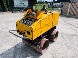 JCB VM1500 DOUBLE DRUM REMOTE CONTROL PAD FOOT ROLLER *VIDEO*