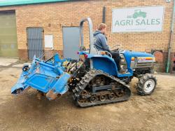 ISEKI TF243CF HALF TRACK COMPACT TRACTOR*C/W ROTOVATOR*VIDEO*