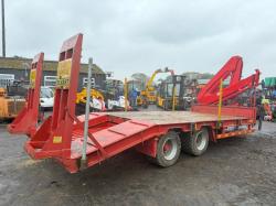 HERBST 19 TONNE TWIN AXLE TRAILER*C/W BONFIGLIOLI P10200 CRANE*VIDEO*