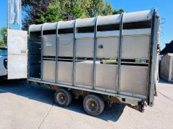 IFOR WILLIAMS TWIN AXLE CATTLE BOX C/W PARTIONING *VIDEO*