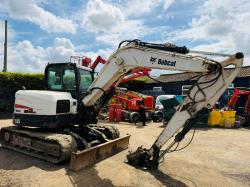 BOBCAT E85 EXCAVATOR*C/W QUICK HITCH*YEAR 2017*SPARES AND REPAIRS*VIDEO*