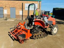KUBOTA KB18 HALF TRACK COMPACT TRACTOR*C/W ROTOVATOR*VIDEO*
