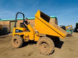 THWAITES 6 TONNE STRAIGHT TIP DUMPER*3141 HOURS*VIDEO*