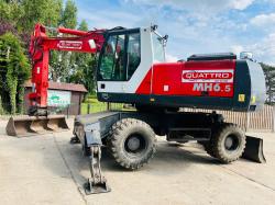 O&K MH6.5 4WD WHEELED EXCAVATOR C/W QUICK HITCH AND BUCKET * SEE VIDEO *