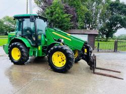 JOHN DEER 3800 4WD TELEHANDLER C/W PIN & CONE HEAD STOCK & TINES *VIDEO*