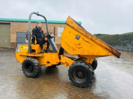 BENFORD PT3000 STRAIGHT TIP DUMPER*C/W KUBOTA ENGINE*VIDEO*