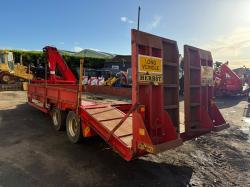 HERBST 19 TONNE LOW LOADER TRAILER*C/W ATLAS AK100.1 CRANE*VIDEO*