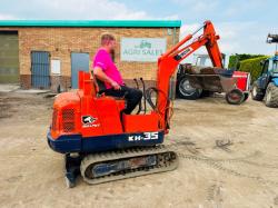 KUBOTA KH-35 MINI EXCAVATOR*C/W SELECTION OF BUCKETS*VIDEO*