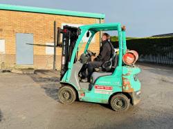 MITSUBISHI FG18N FORKLIFT*C/W SIDESHIFT AND PALLET TINES*VIDEO*