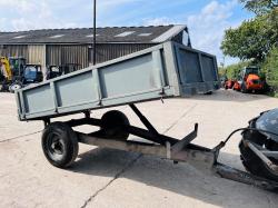 GREY FERGUSON DIESEL 2WD TRACTOR C/W LOADER, BUCKET, FOLKS & TRAILER *VIDEO*
