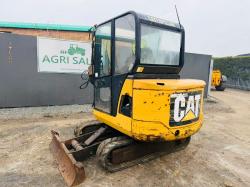 CATERPILLAR 302.5C EXCAVATOR*C/W LOG GRAB*YEAR 2008*VIDEO*