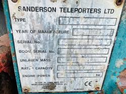 SANDERSON TL6MT 4WD TELEHANDLER  *VIDEO*