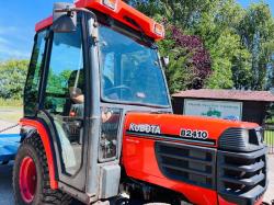 KUBOTA B2410 4WD COMPACT TRACTOR C/W FLEMMING TOPPER & FRONT WEIGHTS *VIDEO*
