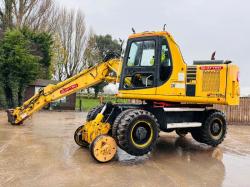 KOMATSU PW130ES-6K 4WD WHEELED EXCAVATOR C/W QUICK HITCH & RAILWAY GEAR *VIDEO*