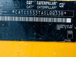 CATERPILLAR CS553E SINGLE DRUM VIBRATING ROLLER*VIDEO*