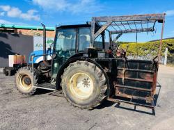 NEW HOLLAND TN75DA TRACTOR *C/W TURFER CONVEYOR AND PALLET TINES*VIDEO*