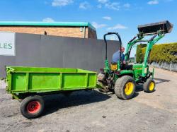 LEWIS 25QH FRONT LOADER TRACTOR*C/W TRAILER AND BUCKET*VIDEO*