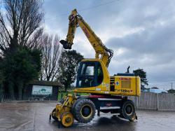 KOMATSU PW150ES-6K 4WD WHEELED EXCAVATOR C/W QUICK HITCH & RAILWAY GEAR *VIDEO*