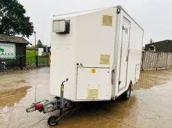 SINGLE AXLE SHOWER BLOCK C/W HONDA GENERATOR *VIDEO*