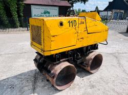 JCB VM1500 DOUBLE DRUM REMOTE CONTROL PAD FOOT ROLLER *VIDEO*
