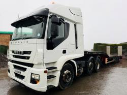 IVECO TRACTOR UNIT*C/W KING LOW LOADER TRAILER, RAMPS AND WINCH*VIDEO*