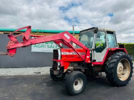 MASSEY FERGUSON 698*C/W FRONT LOADER AND MUCKFORK*VIDEO*