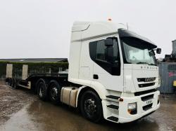 IVECO TRACTOR UNIT*C/W KING LOW LOADER TRAILER, RAMPS AND WINCH*VIDEO*