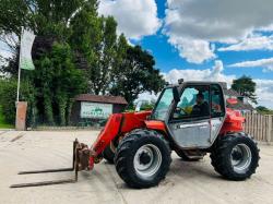 MANITOU MLT628T 4WD TELEHANDLER *6164 HOURS* C/W PALLET TINES *VIDEO*
