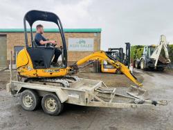JCB 8014CTS EXCAVATOR*C/W DOUBLE AXLE PLANT TRAILER*YEAR 2010*VIDEO*