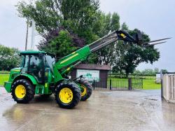 JOHN DEER 3800 4WD TELEHANDLER C/W PIN & CONE HEAD STOCK & TINES *VIDEO*