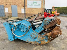 HEAVY DUTY HYDRAULIC DEMOLITION GRAB/GRAPPLE*C/W QUICK HITCH*VIDEO*