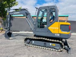 VOLVO EC55D RUBBER BLOCK TRACKS EXCAVATOR *YEAR 2017*C/W BUCKET*VIDEO*